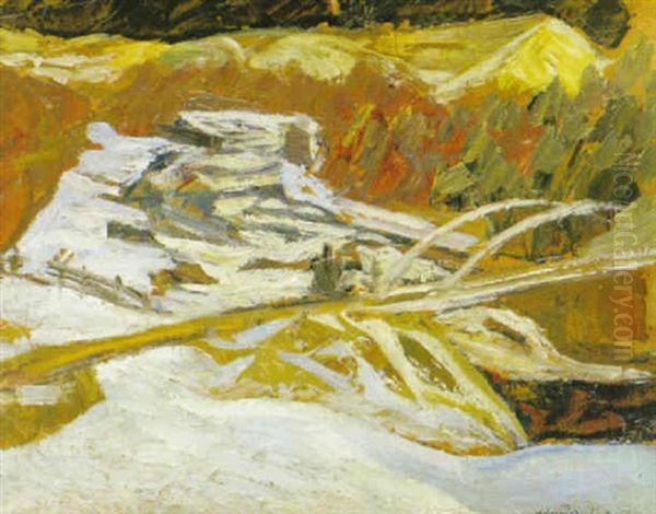 Tvarabron Oil Painting by Helmer Osslund