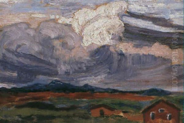 Kvallsmoln Over Myrlandet Oil Painting by Helmer Osslund