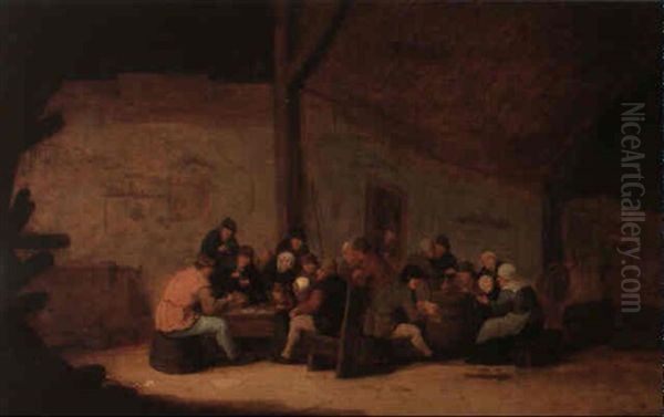 Interieur De Taverne Oil Painting by Adriaen Jansz van Ostade