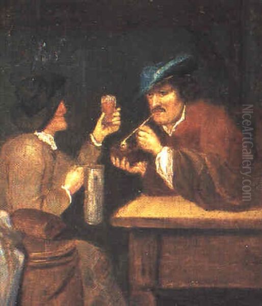 Fumeur Et Buveur Oil Painting by Adriaen Jansz van Ostade