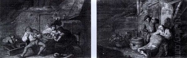 Scenes De Taverne Oil Painting by Adriaen Jansz van Ostade