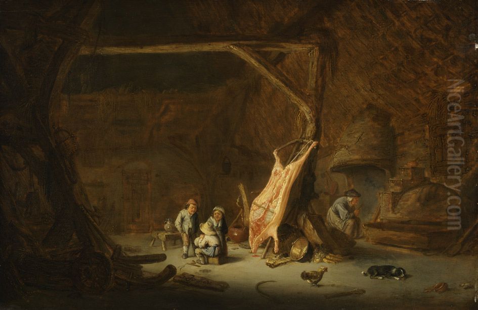 Das Geschlachtete Schwein Oil Painting by Isaac Van Ostade