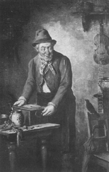 Birdtamer Oil Painting by Carl Ostersetzer