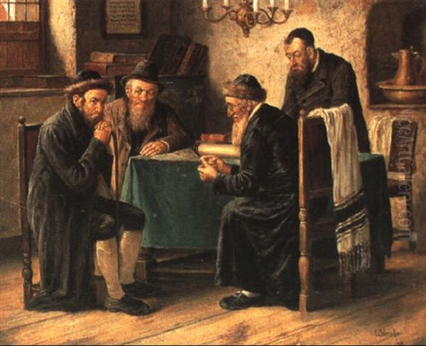 Debat Theologique Oil Painting by Carl Ostersetzer