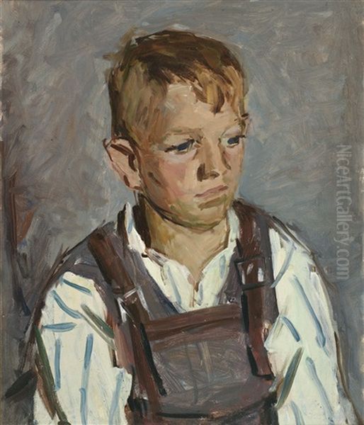 Hirtenbub (sketch) Oil Painting by Viktor Ostrounow