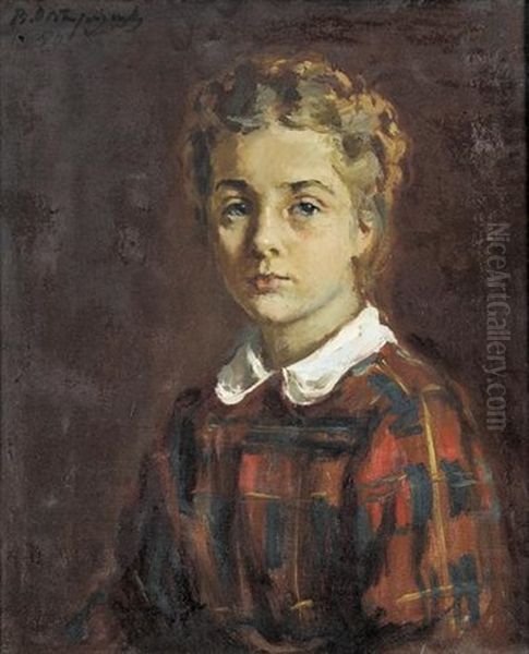Brustbildnis Eines Madchens Oil Painting by Viktor Ostrounow