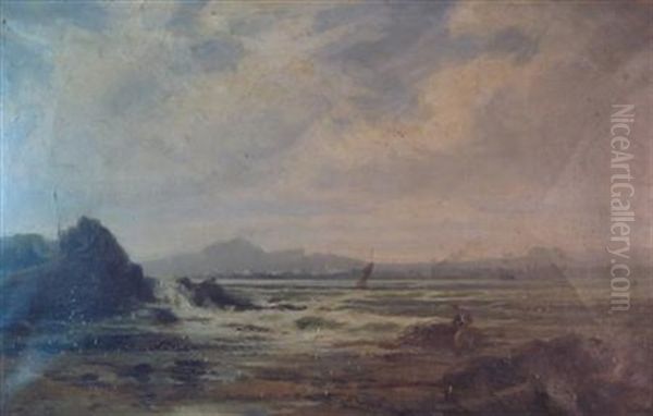 Edinburgh From Burnisland Oil Painting by John Hervey Oswald