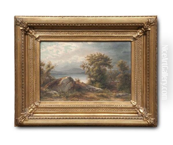 Bayerischer See Oil Painting by Johann Nepomuk Ott