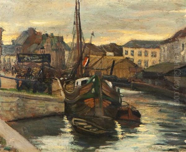 Le Port Oil Painting by Henri Ottmann