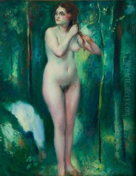 La Baigneuse Oil Painting by Henri Ottmann