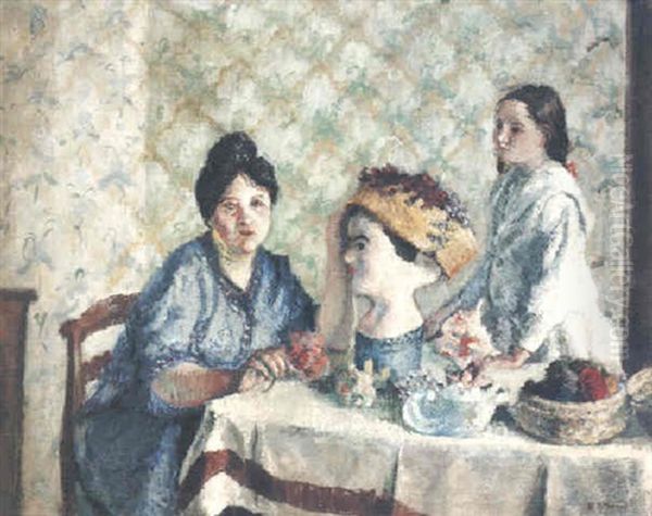 Chez La Modiste Oil Painting by Henri Ottmann