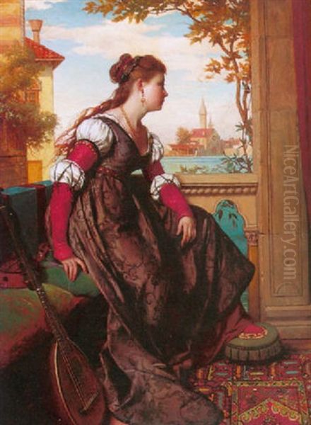 Distant Thoughts Oil Painting by Pierre Jan van der Ouderaa