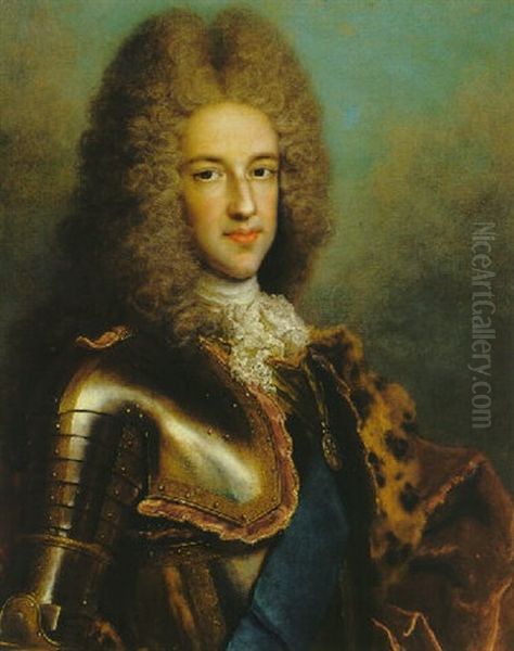 Half Length Portrait Of James Stuart, The Old Pretender Oil Painting by Jean-Baptiste Oudry
