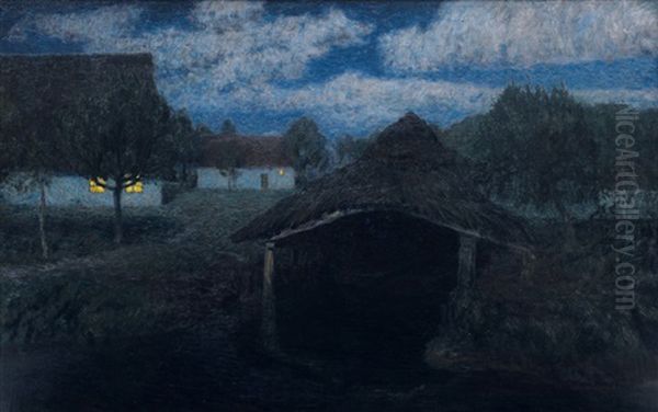 Mondnacht Iii, Seehausen Oil Painting by Fritz Overbeck