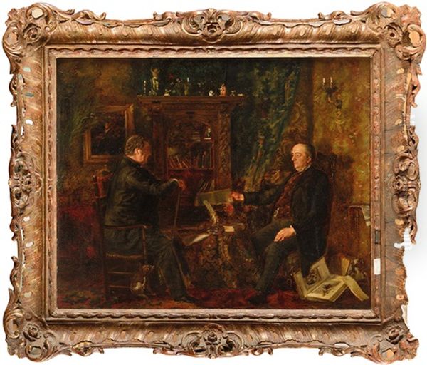 Visite Chez Le Notaire Oil Painting by David Oyens