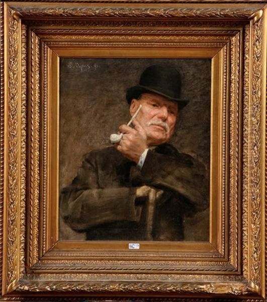 Portrait (david Oyens?) Oil Painting by Pierre Oyens