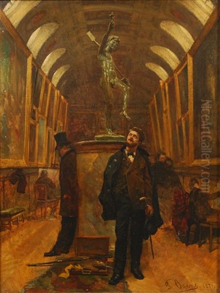 Les Galeries Du Luxembourg Oil Painting by Pierre Oyens