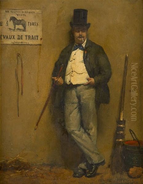 Le Vendeur De Chevaux Oil Painting by Pierre Oyens