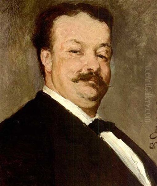 A Portrait Of David Oyens Oil Painting by Pierre Oyens