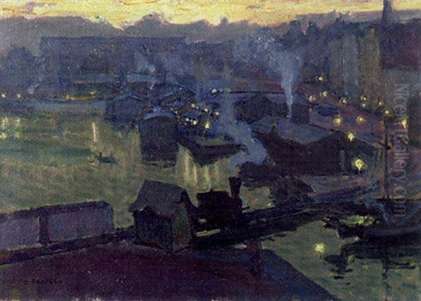 Kvall I Helsingfors Oil Painting by Oskari Paatela