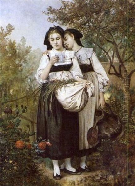 La Lettre Oil Painting by Camille Aflred Pabst