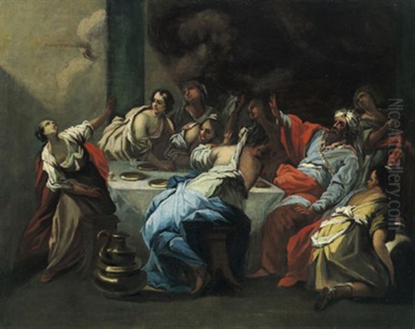 Das Gastmahl Belsazars Oil Painting by Giovanni Battista Ranieri del Pace