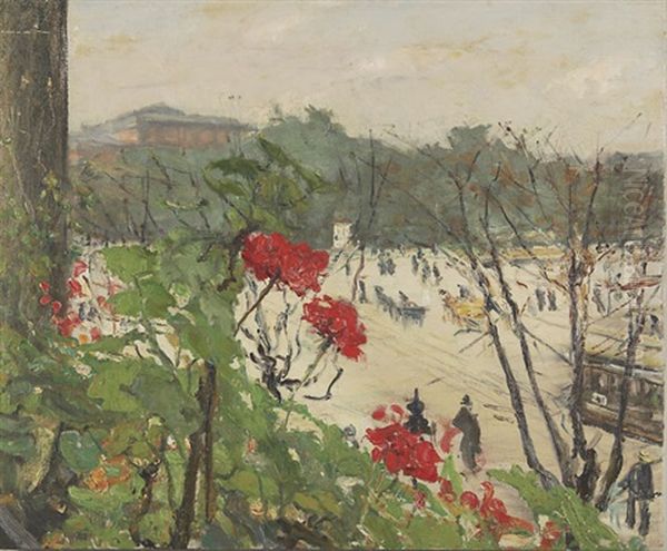 An Der Alster Oil Painting by Paul Paeschke