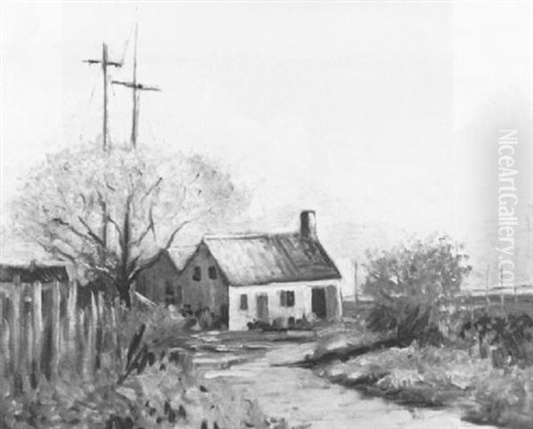 The Captain's Boat House, Nantucket Oil Painting by Walter Gilman Page