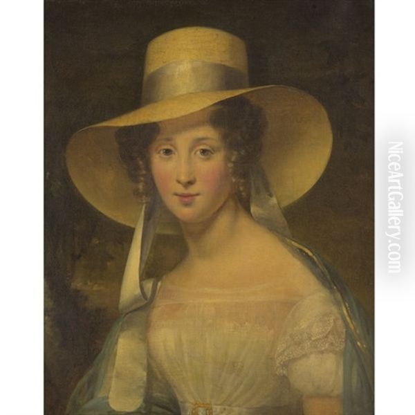 Portrait Of A Young Lady Oil Painting by Aimee Pages