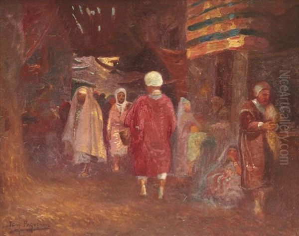 Souq Anime Oil Painting by Jean-Louis Paguenaud
