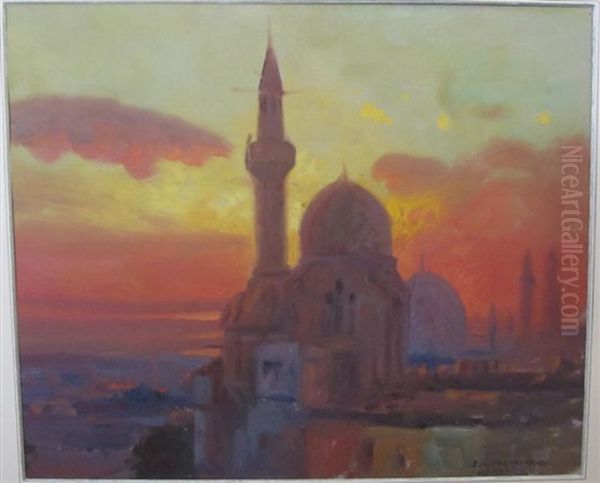 Le Caire Oil Painting by Jean-Louis Paguenaud