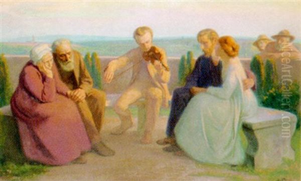 Musik Am Abend Oil Painting by Serge Pahnke