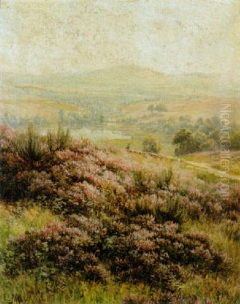 Sommerliche Heidelandschaft Oil Painting by Edouard Pail