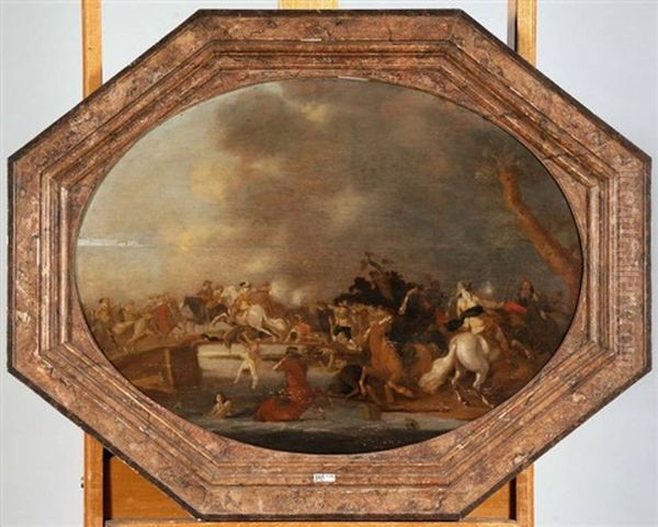 Charge De La Cavalerie Oil Painting by Palamedes Palamedesz. (Stevaerts, Stevens)