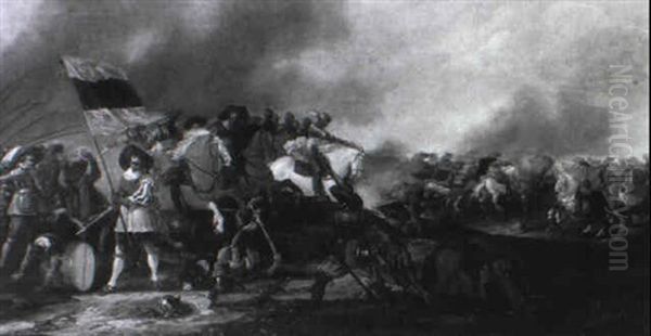 Gefechtsszene Oil Painting by Palamedes Palamedesz. (Stevaerts, Stevens)