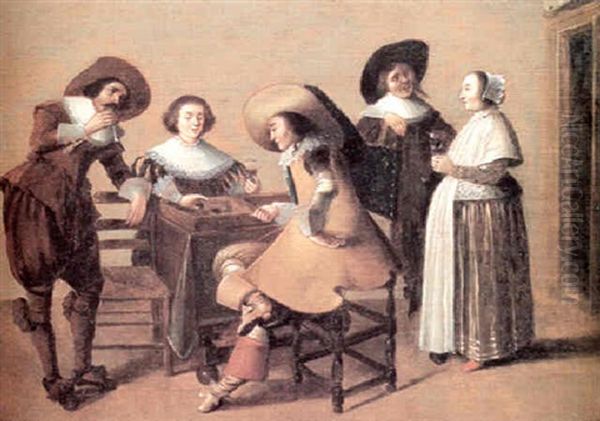 Reunion Oil Painting by Anthonie Palamedesz