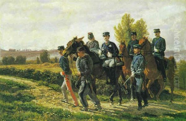 Amedeo Di Savoia A Custoza Oil Painting by Filippo Palizzi