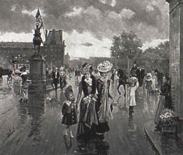 After The Shower Oil Painting by Joaquin Pallares y Allustante