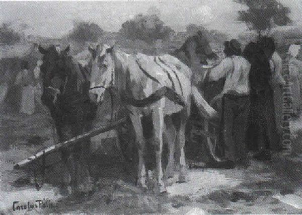 Marktszene Oil Painting by Carolus Pallya