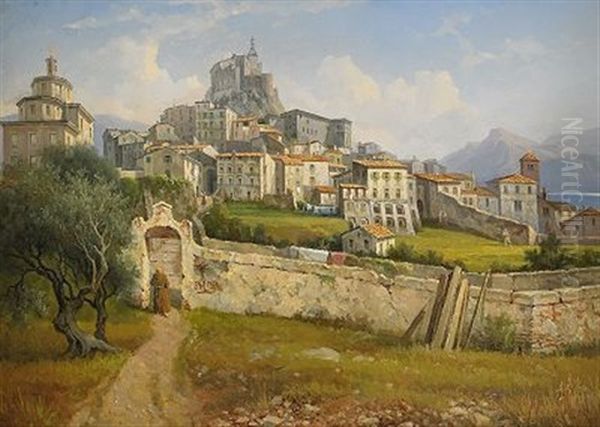 Vy Av Subiaco Oil Painting by Gustaf Wilhelm Palm