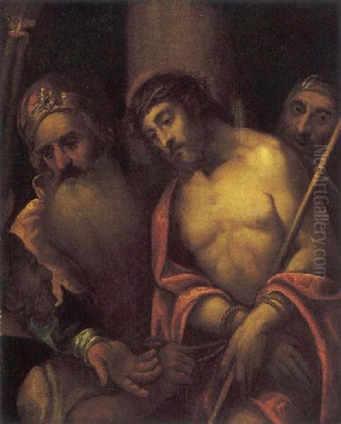 Ecce Homo Oil Painting by Jacopo Palma il Giovane