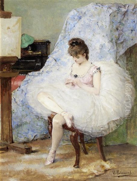 The Ballet Dancer Oil Painting by Vicente Palmaroli Y Gonzalez