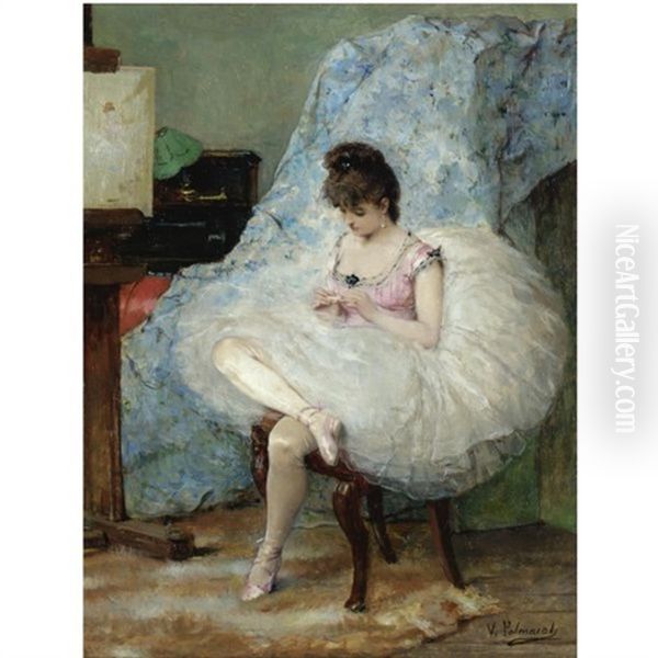 The Ballerina Oil Painting by Vicente Palmaroli Y Gonzalez