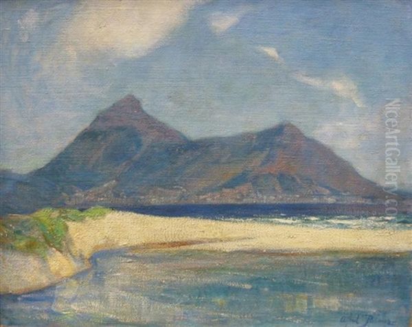 Paysage De Mer Et Montagne Oil Painting by Alfred Palmer