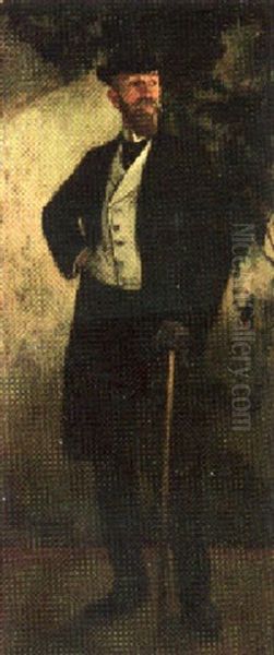 Baron Von Voss, Full Length Oil Painting by Alfred Palmer