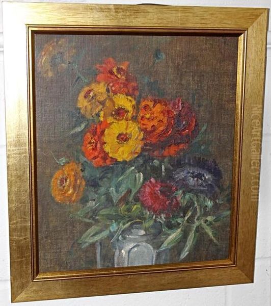 Flowerpiece Oil Painting by Lily (Mrs. A.S.Hartrick) Blatherwick