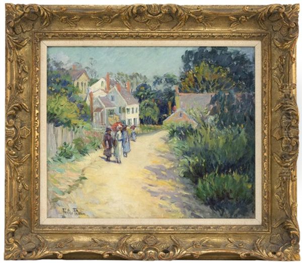 Ladies Sketch Club, Possibly Provincetown, Massachusetts Oil Painting by Pauline Lennards Palmer