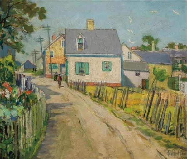 Backstreet, Provincetown Oil Painting by Pauline Lennards Palmer