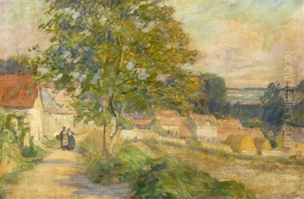 Pastoral Landscape Oil Painting by Pauline Lennards Palmer