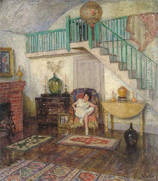 My Studio, Provincetown (studio Interior) Oil Painting by Pauline Lennards Palmer